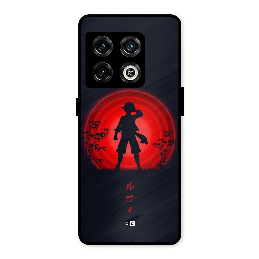 Dark Red Luffy Metal Back Case for OnePlus 10 Pro 5G