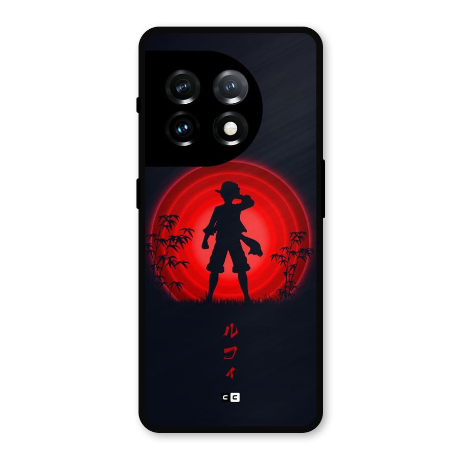 Dark Red Luffy Metal Back Case for OnePlus 11