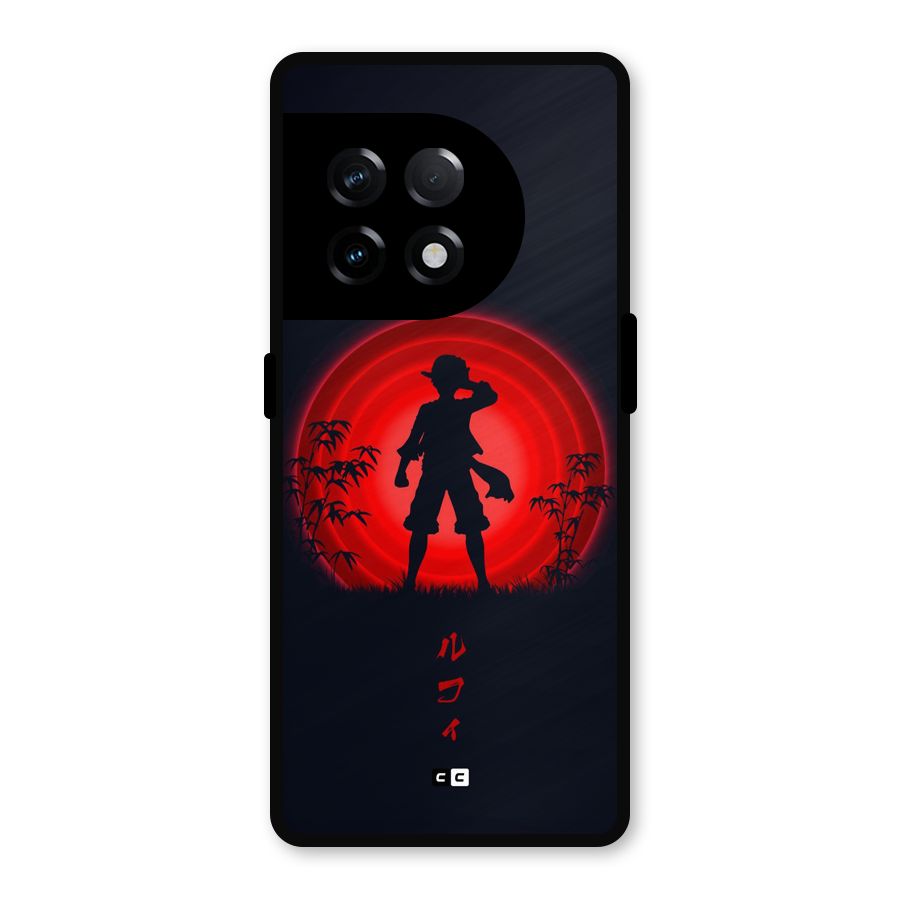 Dark Red Luffy Metal Back Case for OnePlus 11R