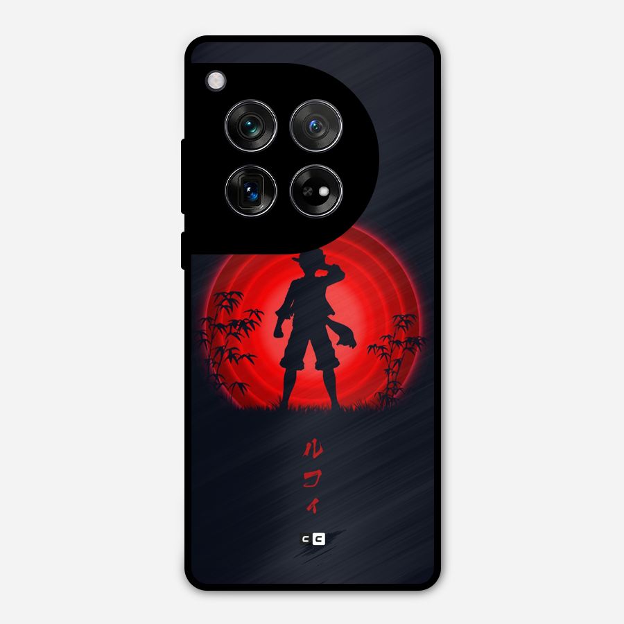 Dark Red Luffy Metal Back Case for OnePlus 12