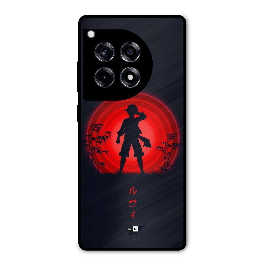 Dark Red Luffy Metal Back Case for OnePlus 12R