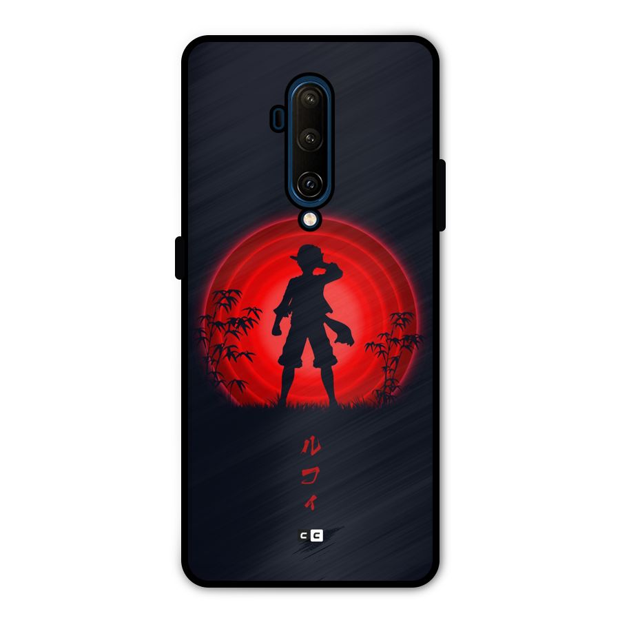 Dark Red Luffy Metal Back Case for OnePlus 7T Pro