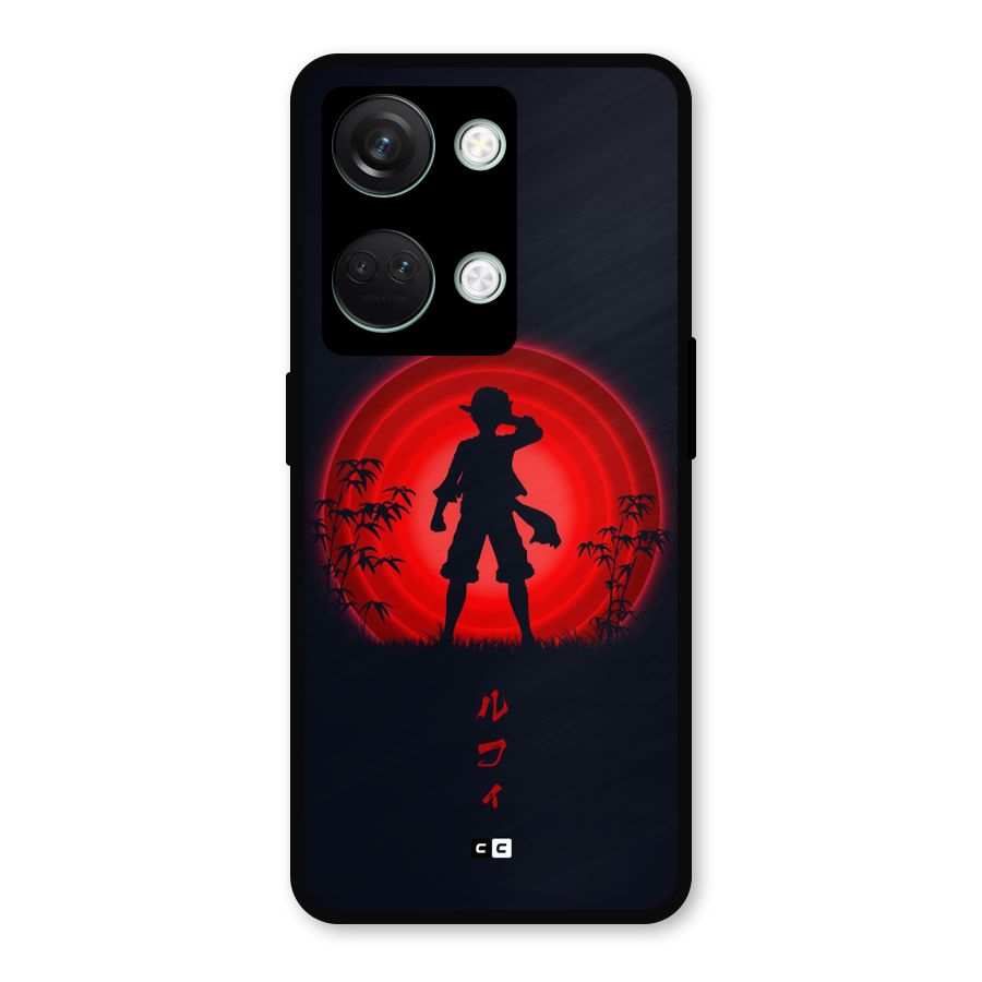 Dark Red Luffy Metal Back Case for OnePlus Nord 3