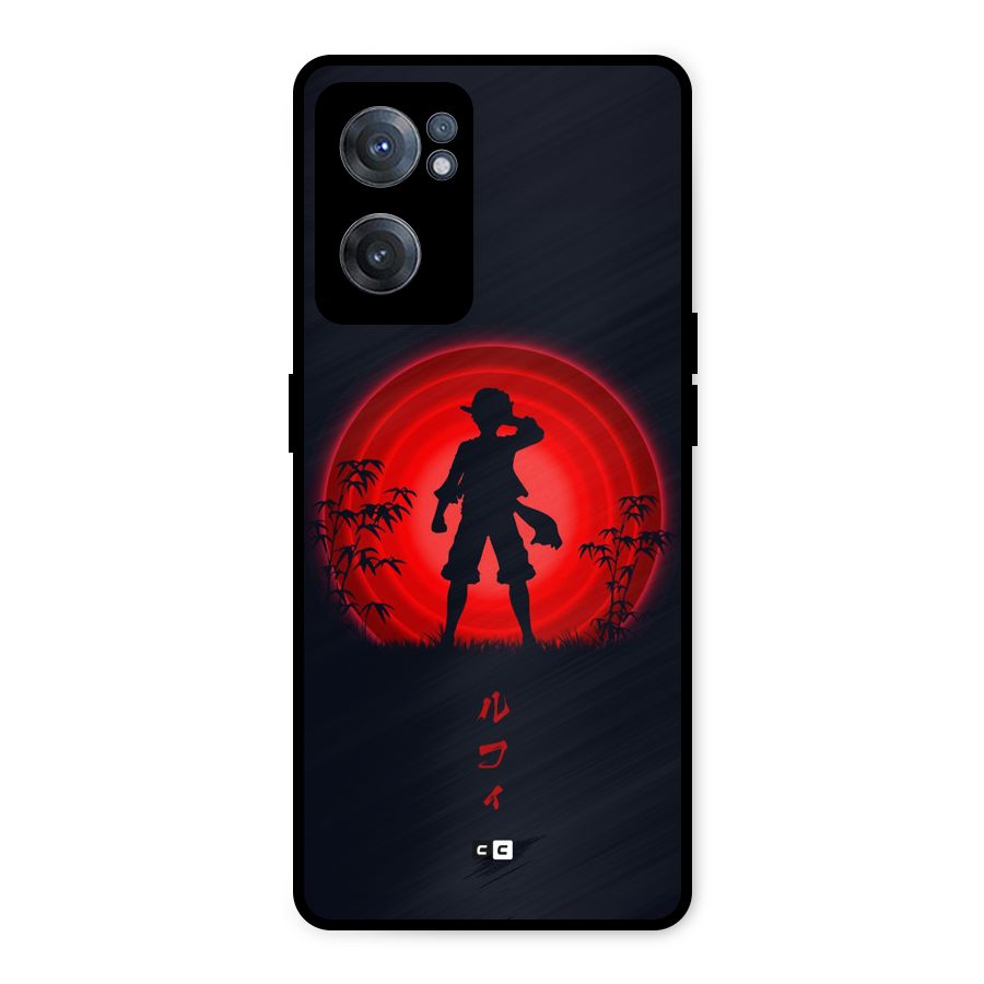 Dark Red Luffy Metal Back Case for OnePlus Nord CE 2 5G