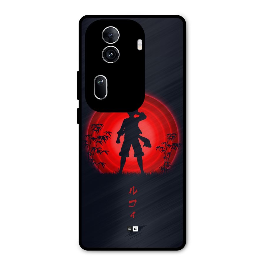 Dark Red Luffy Metal Back Case for Oppo Reno11 Pro 5G