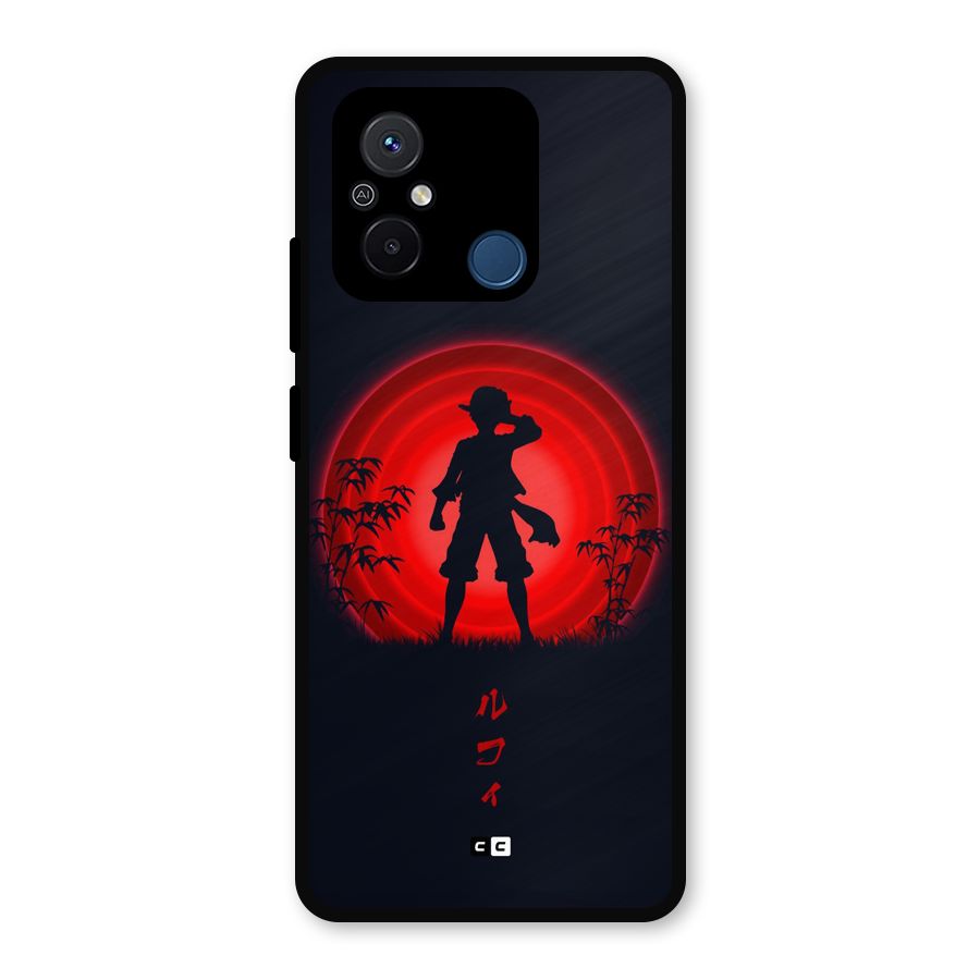 Dark Red Luffy Metal Back Case for Poco C55