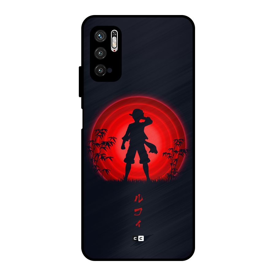 Dark Red Luffy Metal Back Case for Poco M3 Pro 5G