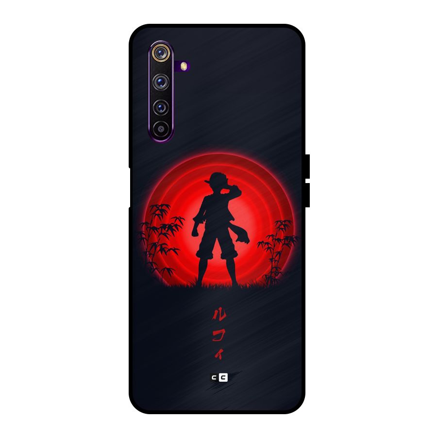 Dark Red Luffy Metal Back Case for Realme 6 Pro