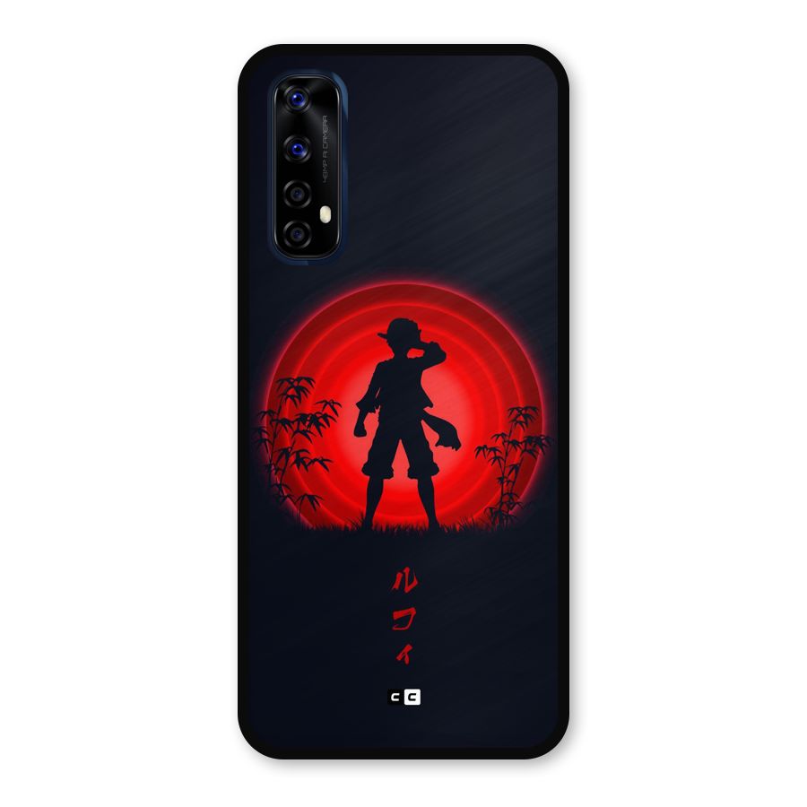 Dark Red Luffy Metal Back Case for Realme 7