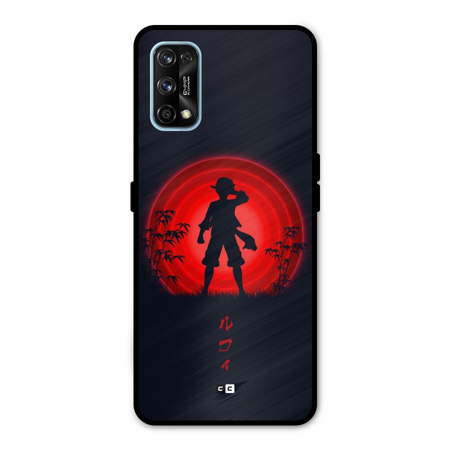 Dark Red Luffy Metal Back Case for Realme 7 Pro