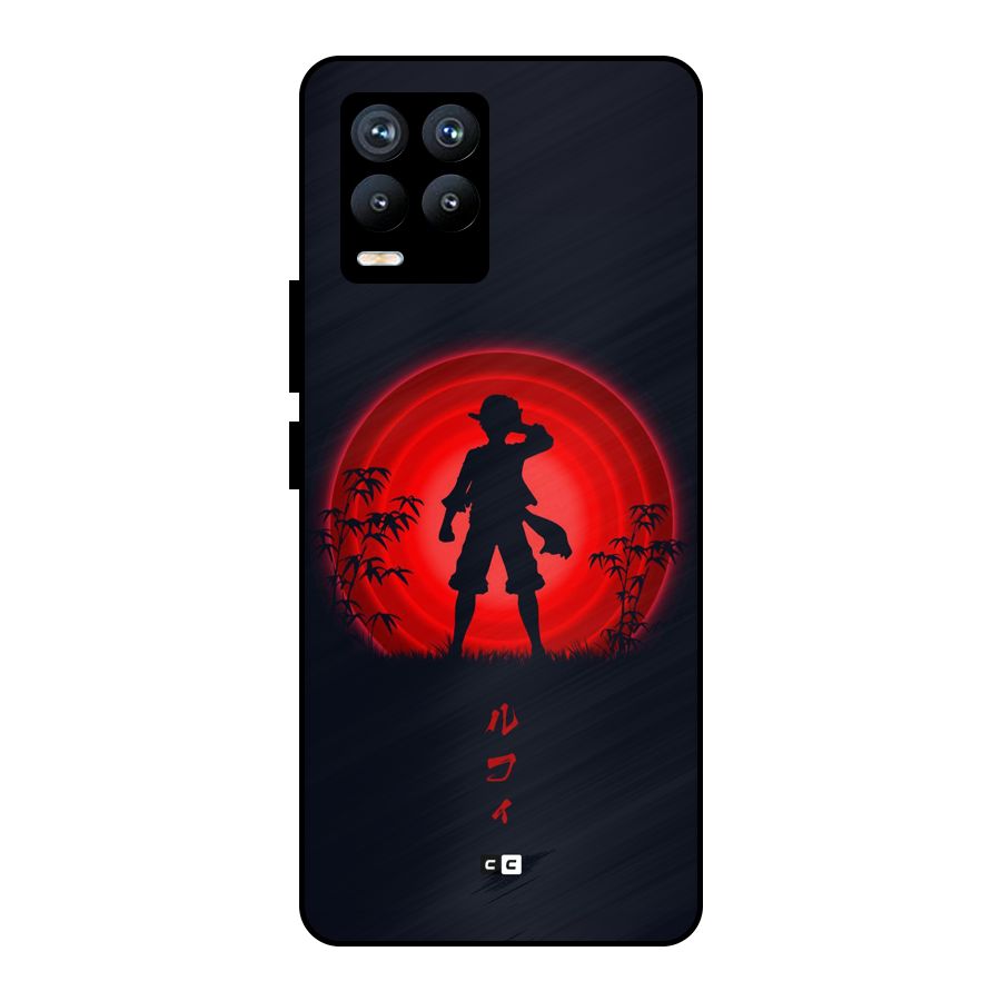 Dark Red Luffy Metal Back Case for Realme 8