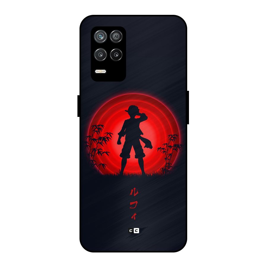 Dark Red Luffy Metal Back Case for Realme 8 5G