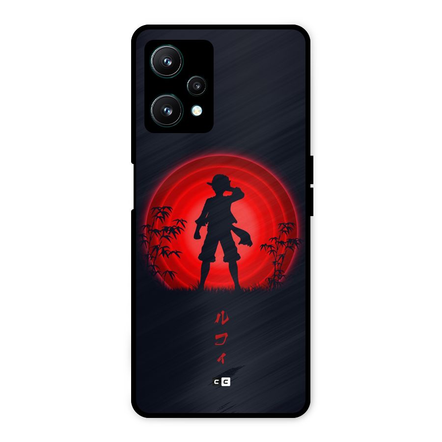 Dark Red Luffy Metal Back Case for Realme 9 Pro 5G