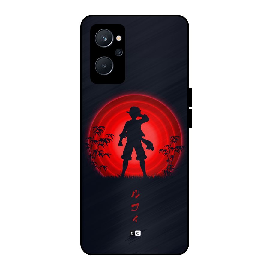 Dark Red Luffy Metal Back Case for Realme 9i 5G