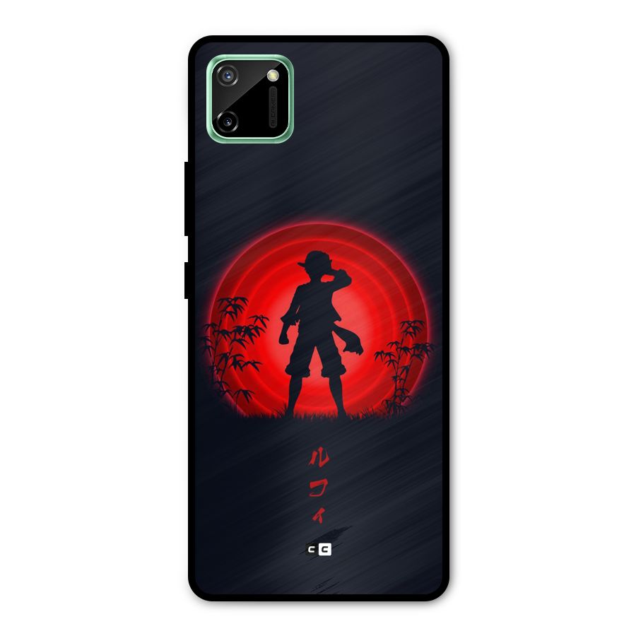 Dark Red Luffy Metal Back Case for Realme C11