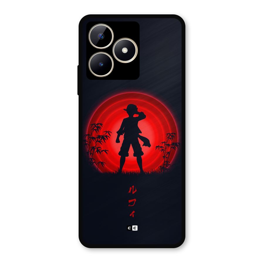 Dark Red Luffy Metal Back Case for Realme C53