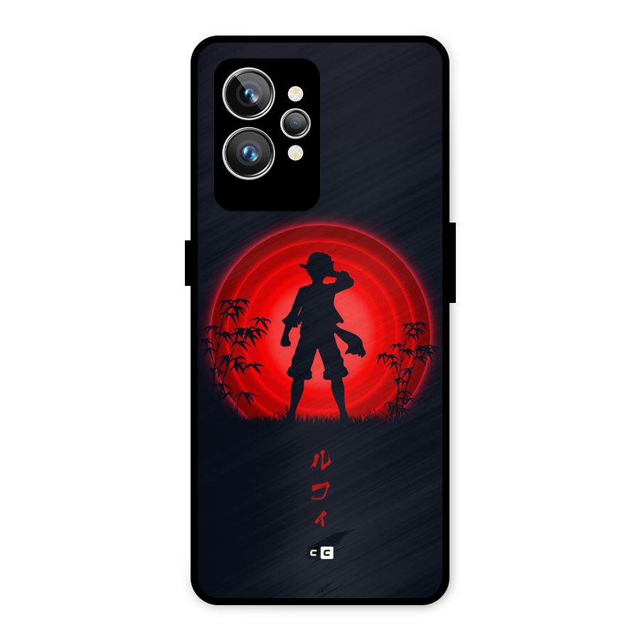 Dark Red Luffy Metal Back Case for Realme GT2 Pro