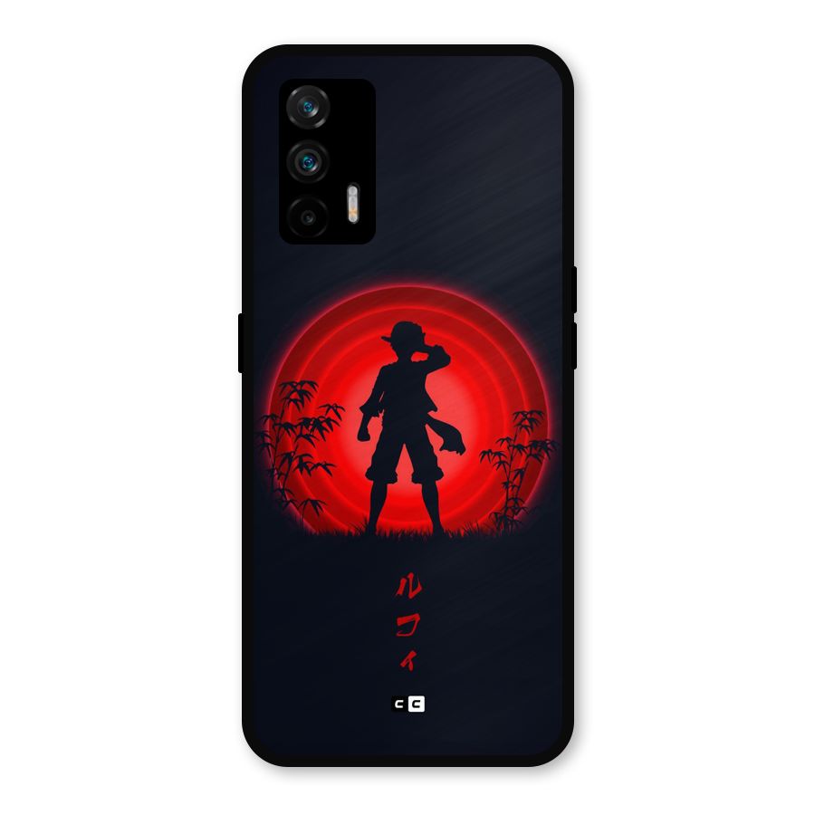 Dark Red Luffy Metal Back Case for Realme GT 5G
