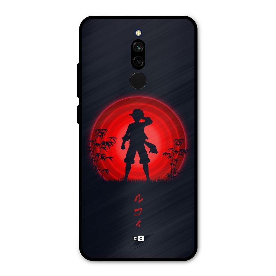 Dark Red Luffy Metal Back Case for Redmi 8