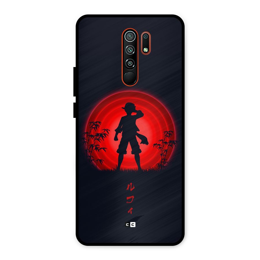 Dark Red Luffy Metal Back Case for Redmi 9 Prime