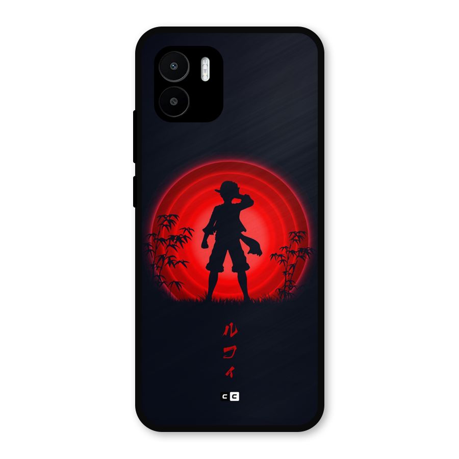 Dark Red Luffy Metal Back Case for Redmi A1