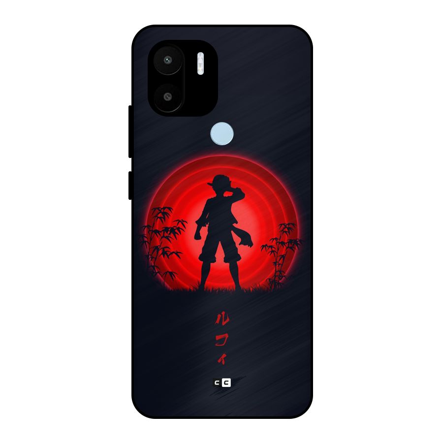 Dark Red Luffy Metal Back Case for Redmi A1 Plus