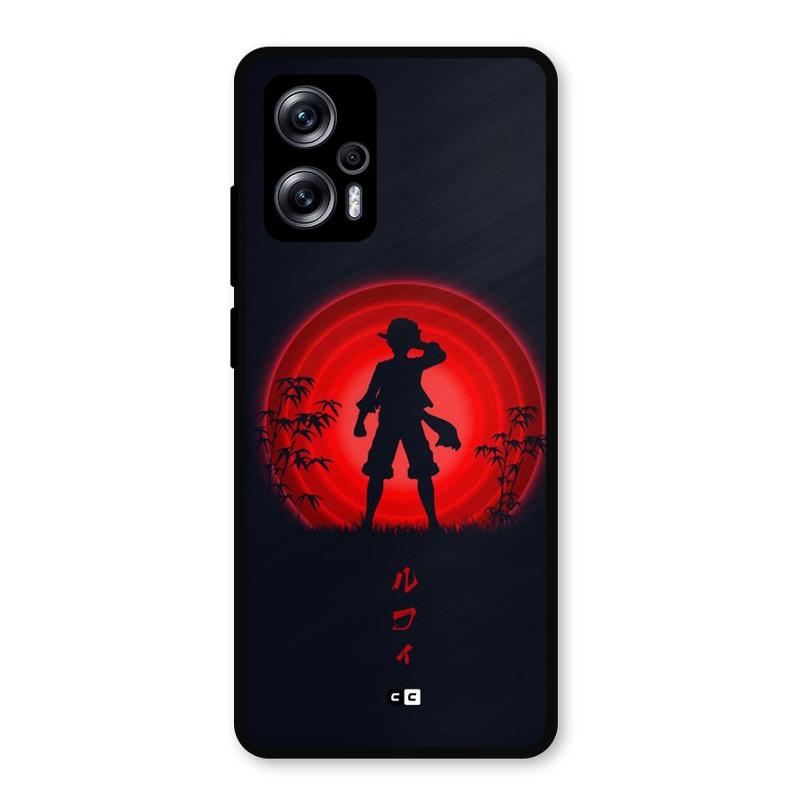 Dark Red Luffy Metal Back Case for Redmi K50i