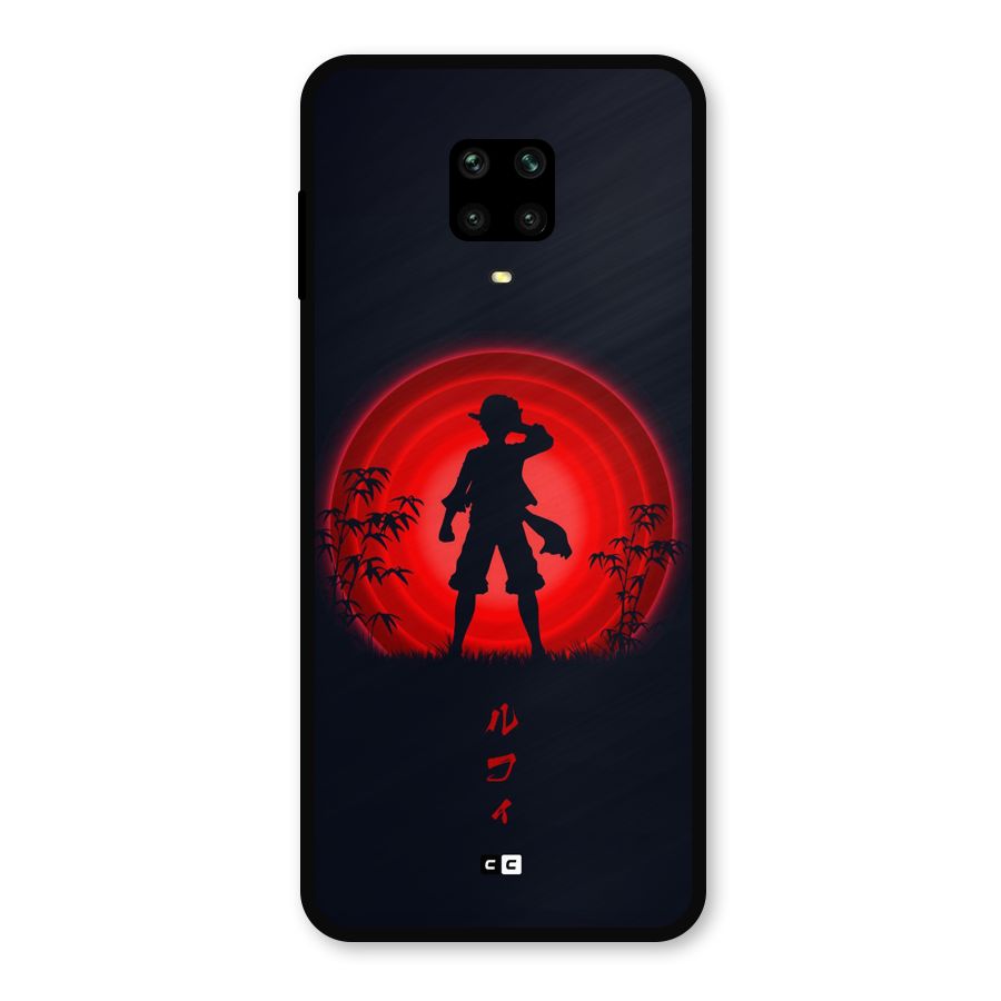 Dark Red Luffy Metal Back Case for Redmi Note 10 Lite