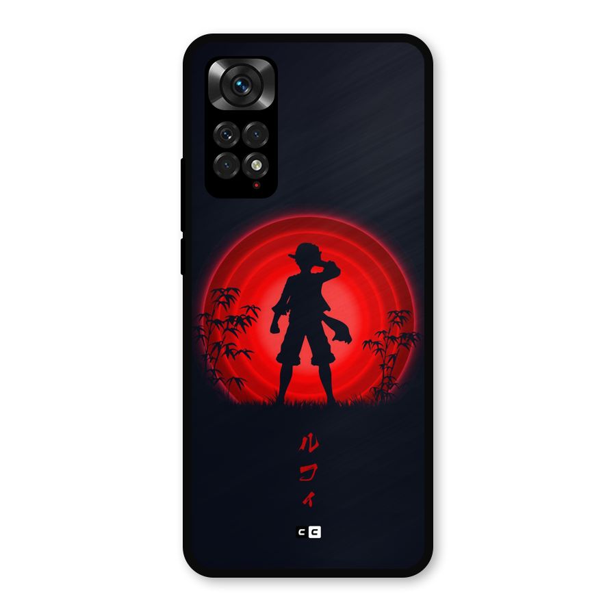 Dark Red Luffy Metal Back Case for Redmi Note 11