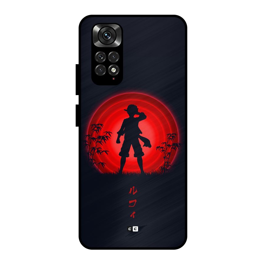 Dark Red Luffy Metal Back Case for Redmi Note 11 Pro