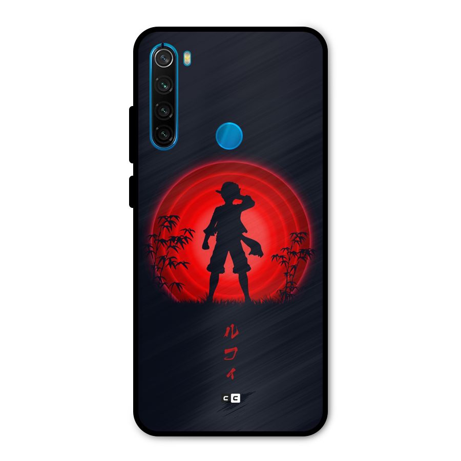 Dark Red Luffy Metal Back Case for Redmi Note 8