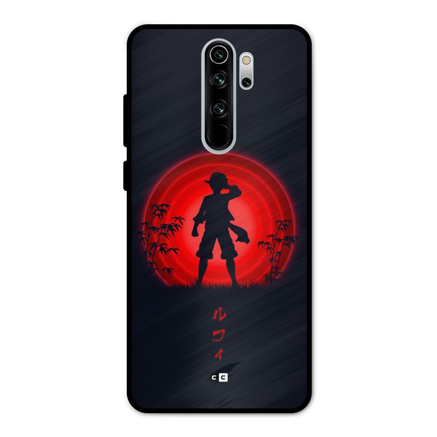Dark Red Luffy Metal Back Case for Redmi Note 8 Pro
