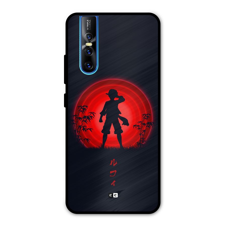 Dark Red Luffy Metal Back Case for Vivo V15 Pro