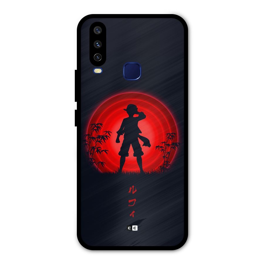 Dark Red Luffy Metal Back Case for Vivo V17