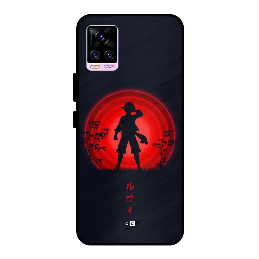 Dark Red Luffy Metal Back Case for Vivo V20 Pro