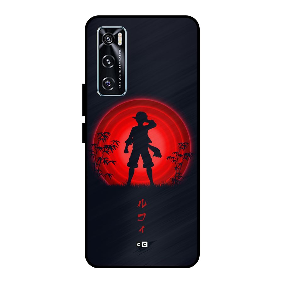 Dark Red Luffy Metal Back Case for Vivo V20 SE
