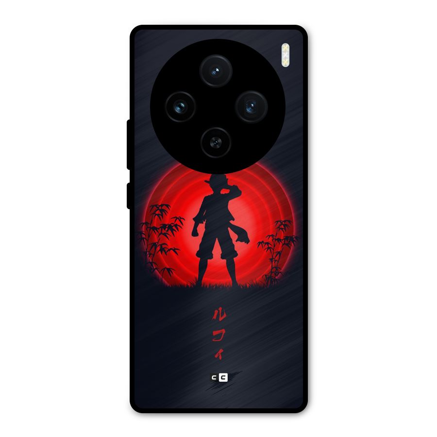 Dark Red Luffy Metal Back Case for Vivo X100