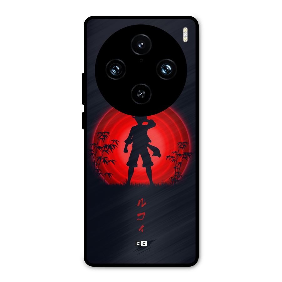 Dark Red Luffy Metal Back Case for Vivo X100 Pro