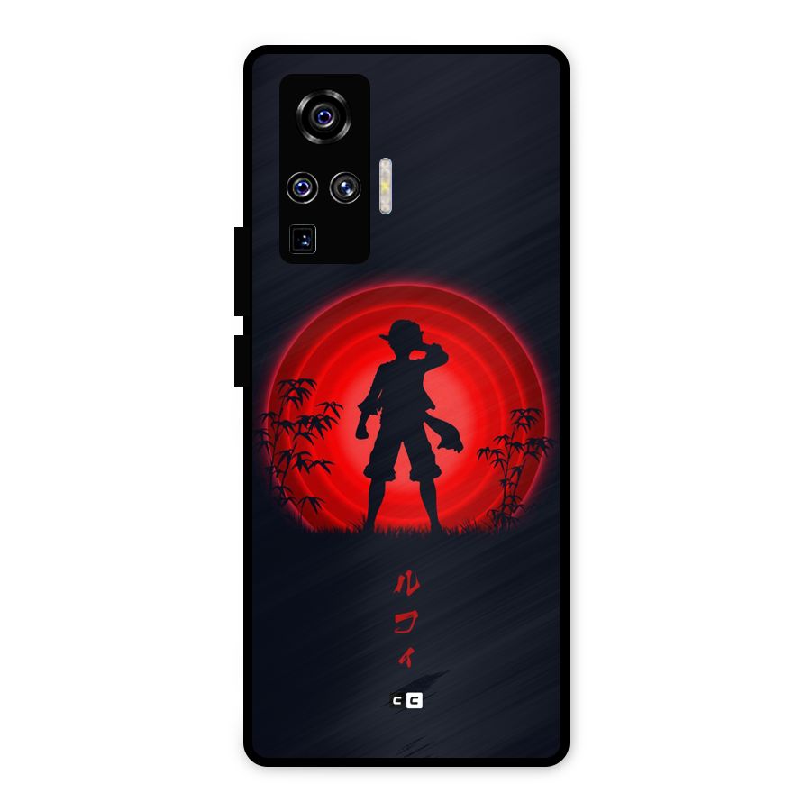 Dark Red Luffy Metal Back Case for Vivo X50 Pro