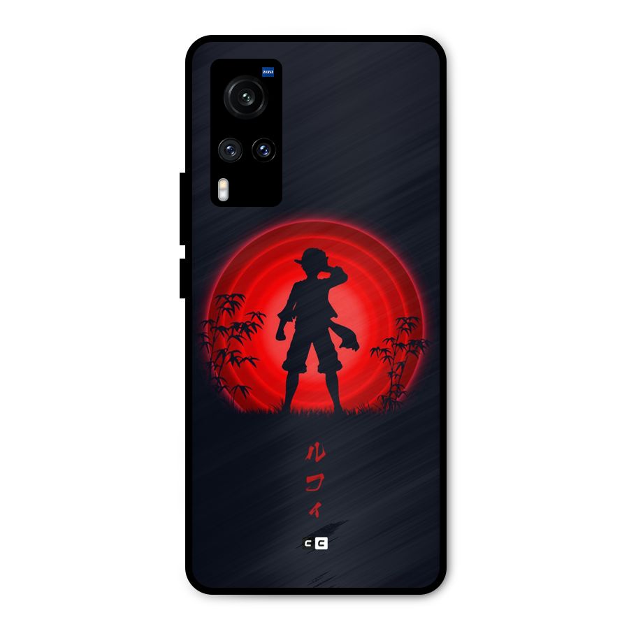 Dark Red Luffy Metal Back Case for Vivo X60