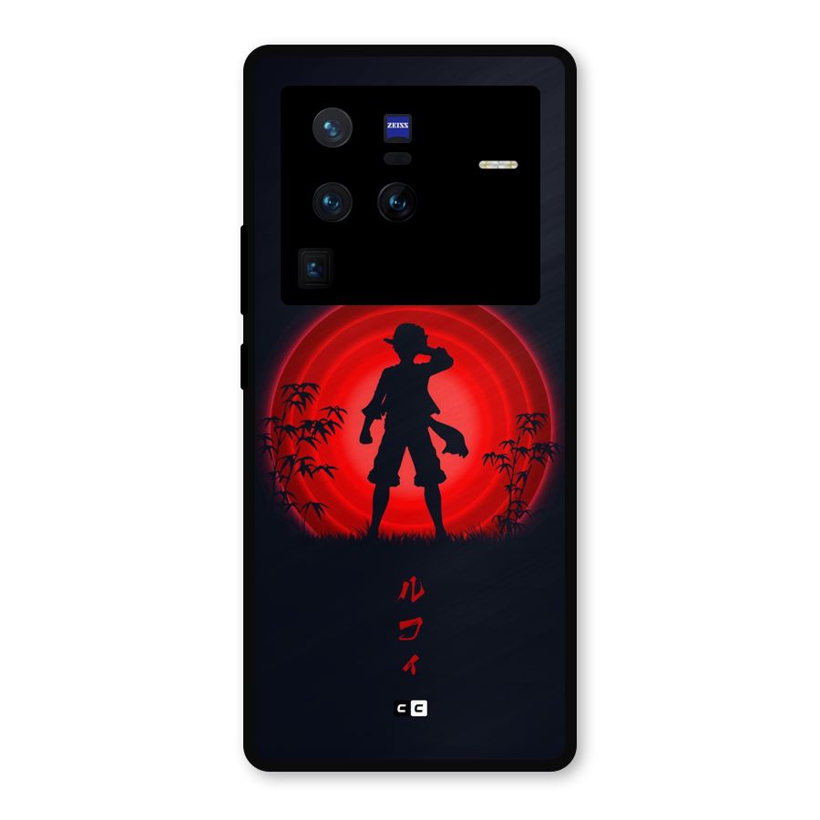 Dark Red Luffy Metal Back Case for Vivo X80 Pro