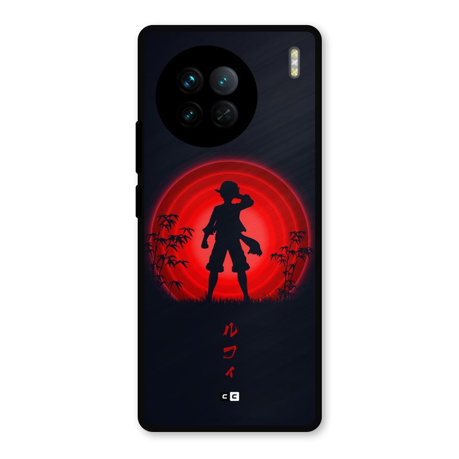 Dark Red Luffy Metal Back Case for Vivo X90