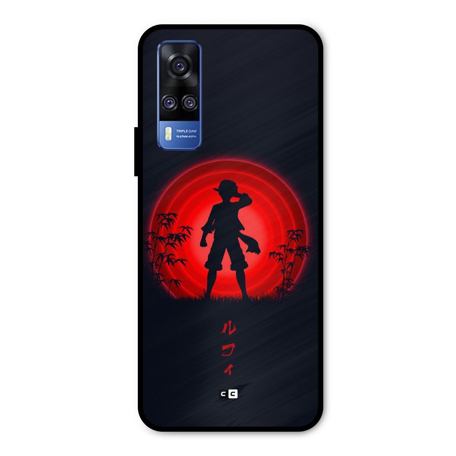 Dark Red Luffy Metal Back Case for Vivo Y31
