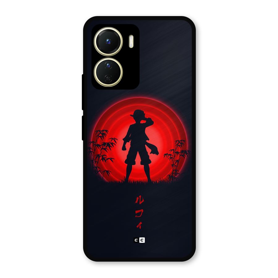 Dark Red Luffy Metal Back Case for Vivo Y56