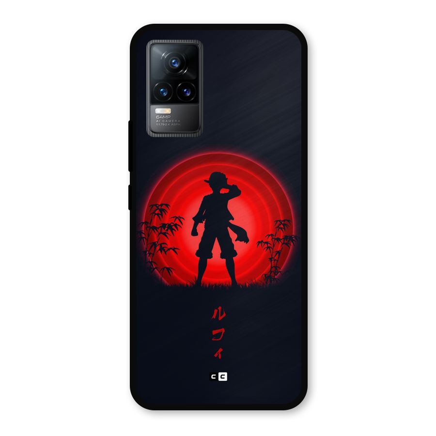 Dark Red Luffy Metal Back Case for Vivo Y73