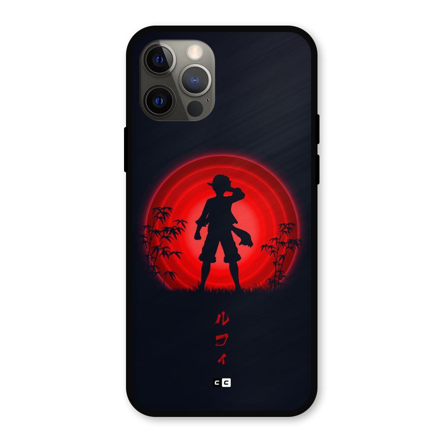 Dark Red Luffy Metal Back Case for iPhone 12 Pro
