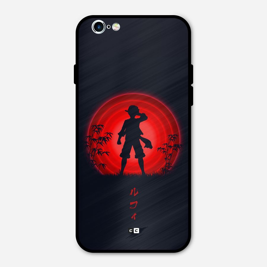 Dark Red Luffy Metal Back Case for iPhone 6 6s