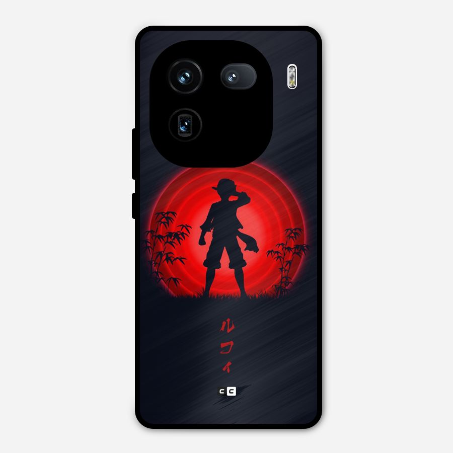 Dark Red Luffy Metal Back Case for iQOO 12