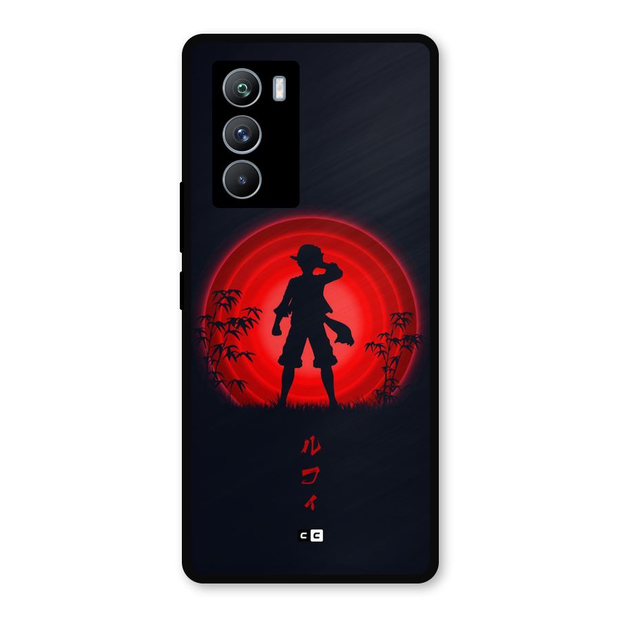 Dark Red Luffy Metal Back Case for iQOO 9 SE