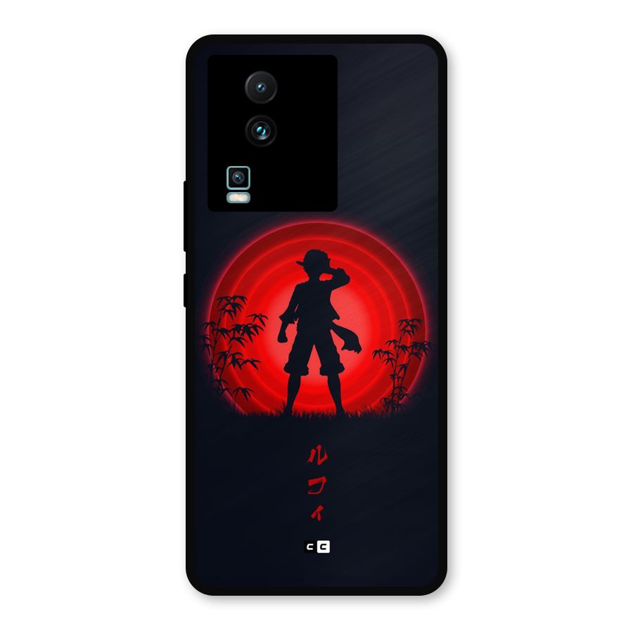 Dark Red Luffy Metal Back Case for iQOO Neo 7